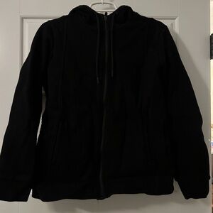 Figs Black Zip-Up Hoodie